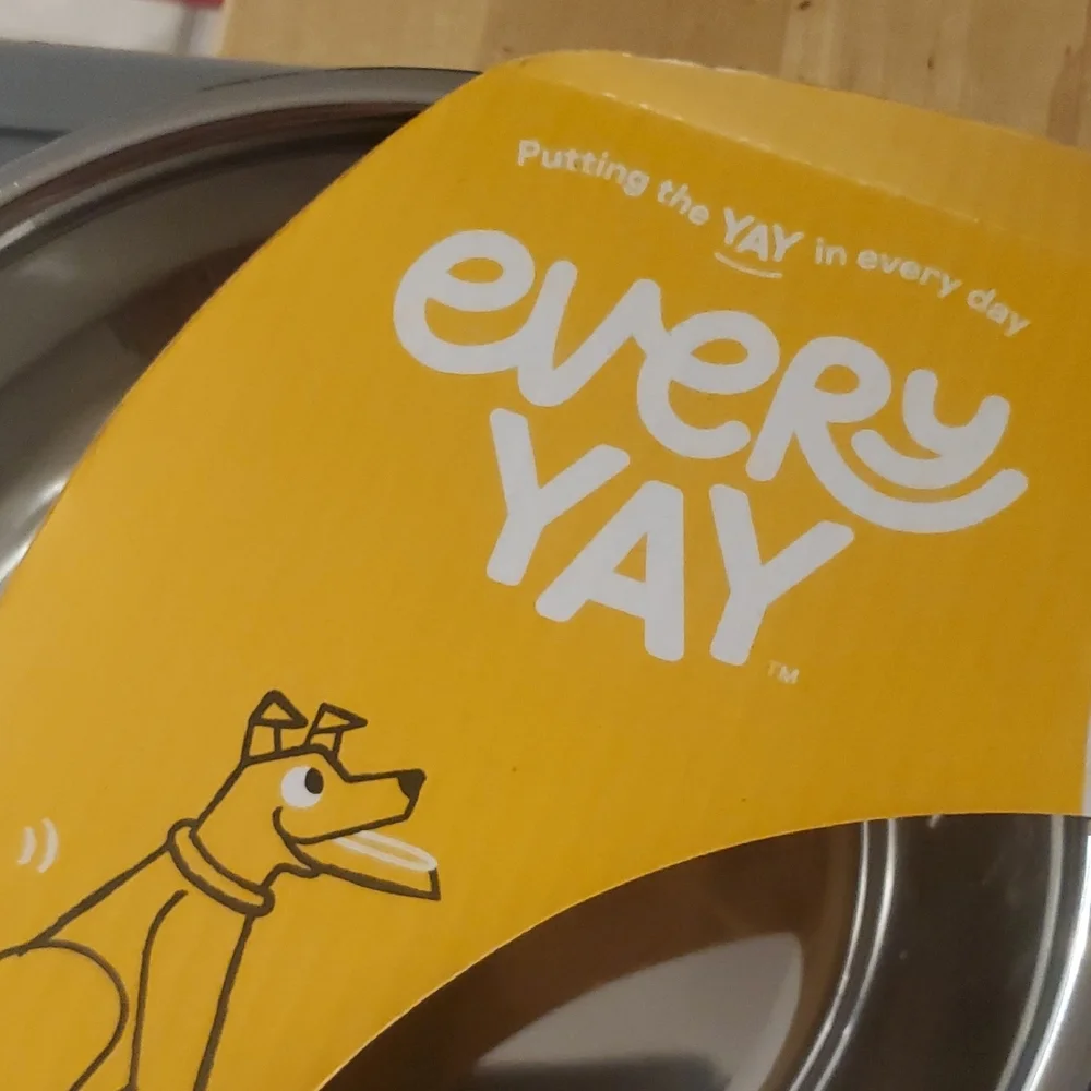 EveryYay Silicone Double Diner – NWT – Gray Base with Stainless Steel Bowls - Picture 2 of 5